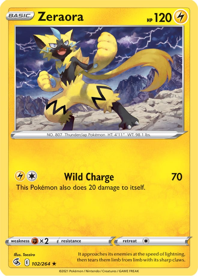 #102 Zeraora 102/264 Rare