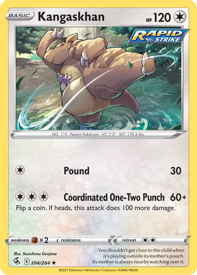 #204 Kangaskhan 204/264 Rare Reverse Holo