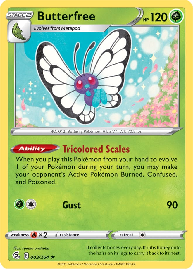 #003 Butterfree 003/264 Rare Reverse Holo