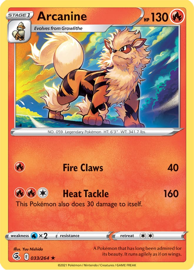 #033 Arcanine 033/264 Rare