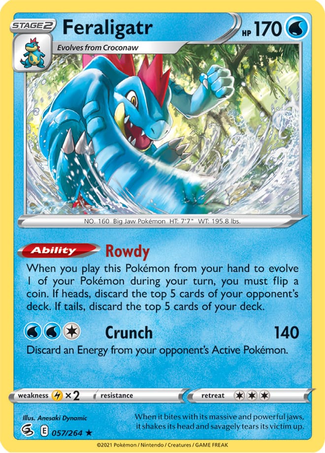 #057 Feraligatr 057/264 Rare Holo