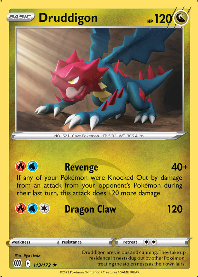 #113 Druddigon 113/172 Rare