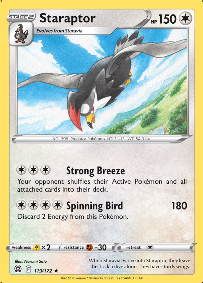 #119 Staraptor 119/172 Rare