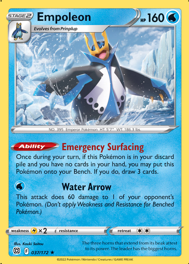 #037 Empoleon 037/172 Rare Holo