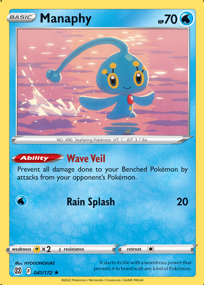 #041 Manaphy 041/172 Rare