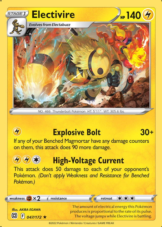 #047 Electivire 047/172 Rare