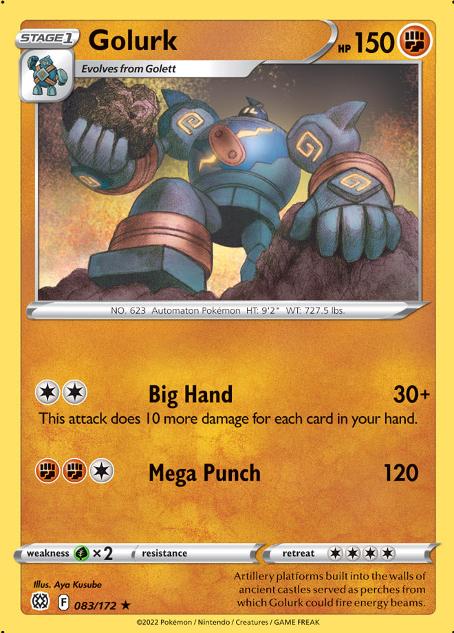 #083 Golurk 083/172 Rare