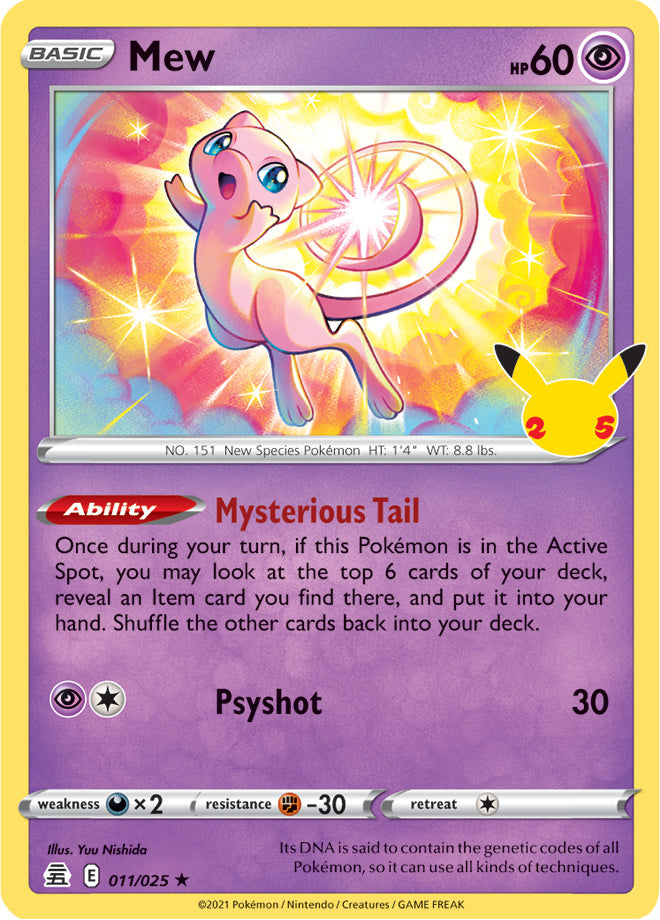 #011 Mew 011/025 Rare Holo