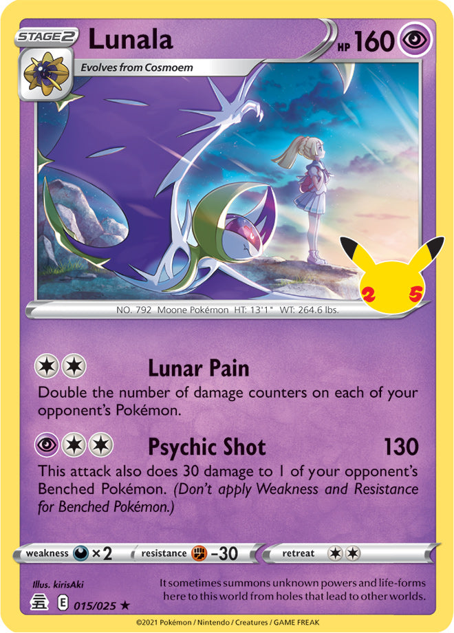 #015 Lunala 015/025 Rare Holo