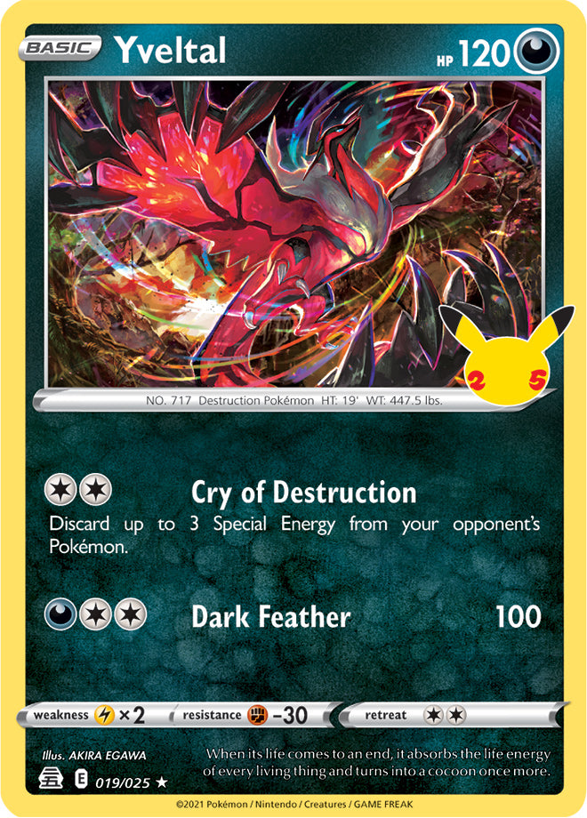 #019 Yveltal 019/025 Rare Holo