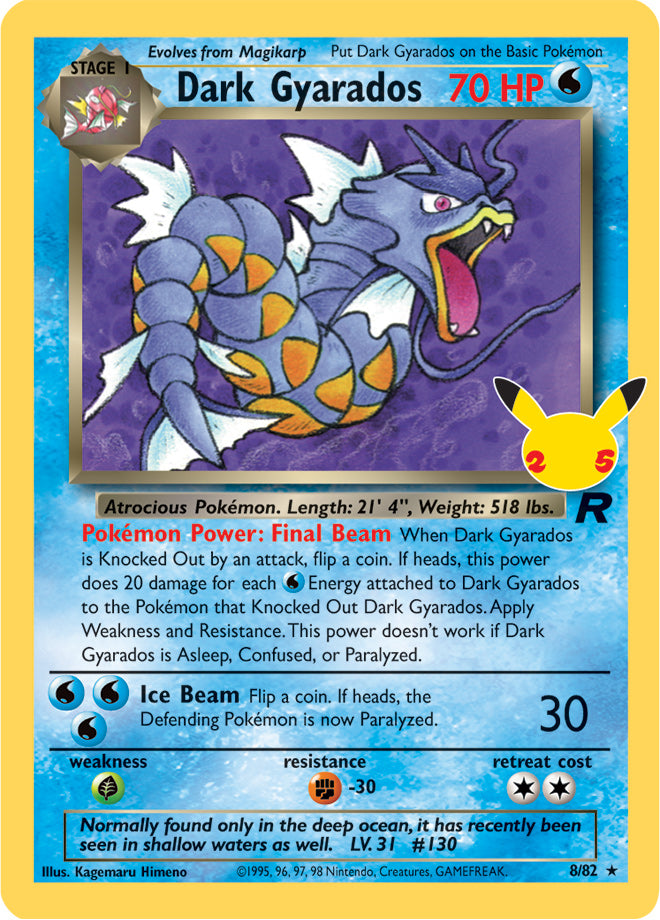 #008 Dark Gyarados 008/082 Rare Holo