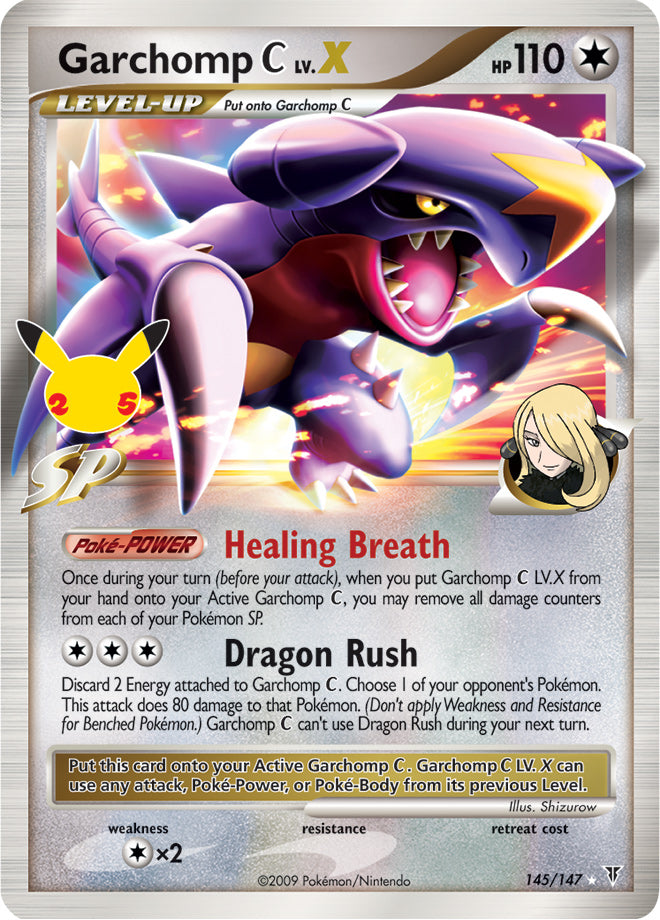 #145 Garchomp C lv.X 145/147 Rare Holo
