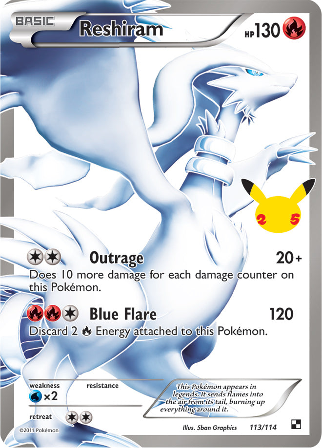 #113 Reshiram 113/114 Rare Full Art