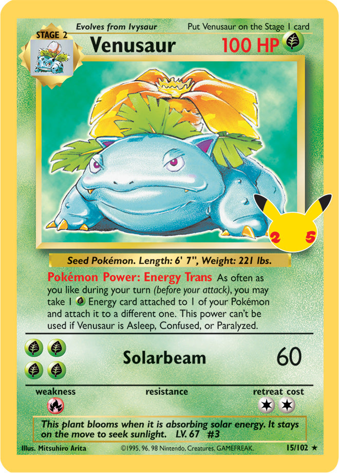 #015 Venusaur 015/102 Rare Holo