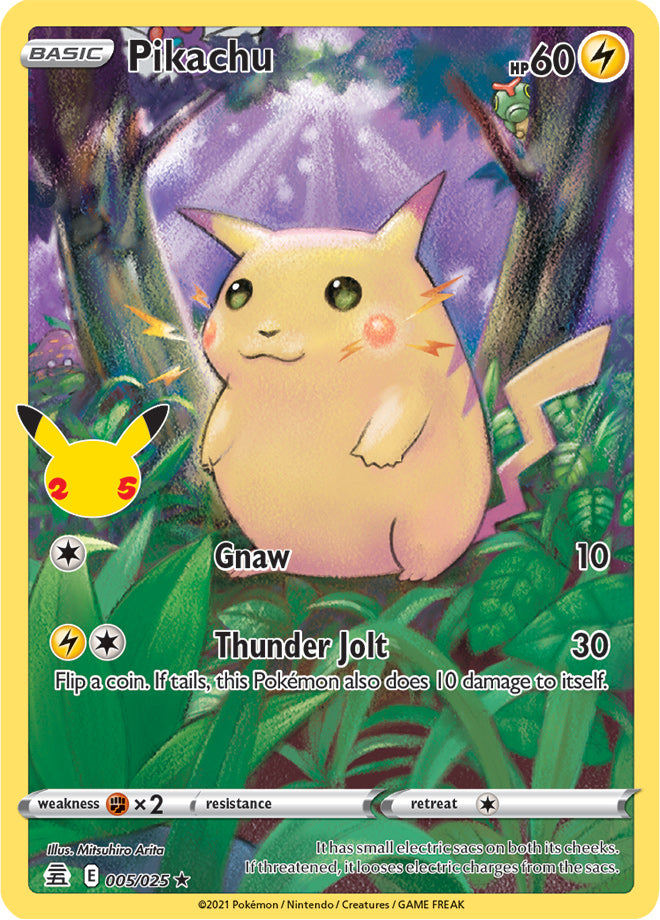 #005 Pikachu 005/025 Rare