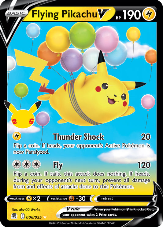#006 Flying Pikachu V  006/025 Rare