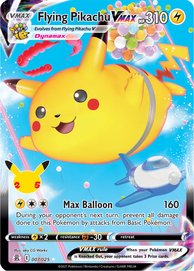 #007 Flying Pikachu Vmax 007/025 Rare