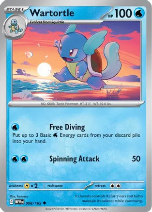 #008 Wartortle 008/165 Uncommon