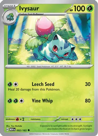 #002 Ivysaur 002/165 Uncommon Reverse Holo