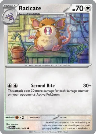 #020 Raticate 020/165 Uncommon