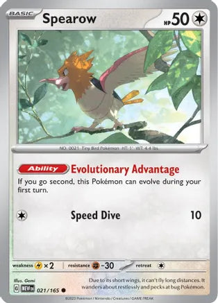 #021 Spearow 021/165 Common