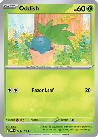 #043 Oddish 043/165 Common