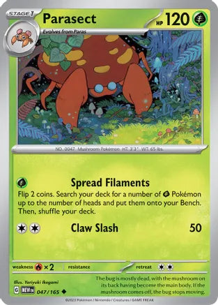#047 Parasect 047/165 Uncommon