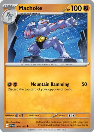 #067 Machoke 067/165 Uncommon Reverse Holo