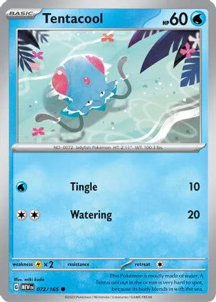 #072 Tentacool 072/165 Common Reverse Holo