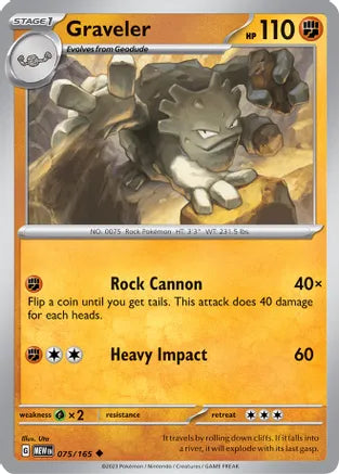 #075 Graveler 075/165 Uncommon