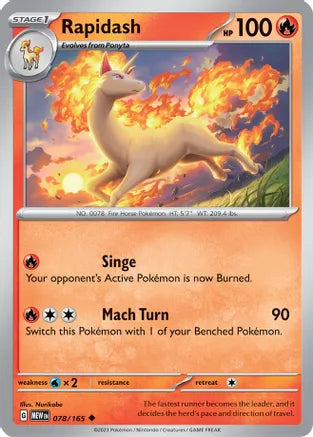 #078 Rapidash 078/165 Uncommon