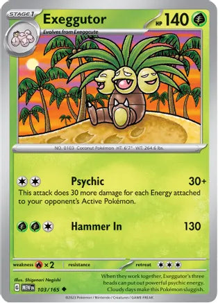 #103 Exxeggutor 103/165 Uncommon