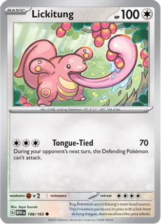 #108 Lickitung 108/165 Common Reverse Holo