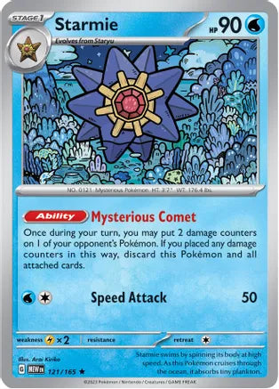 #121 Starmie 121/165 Rare Holo