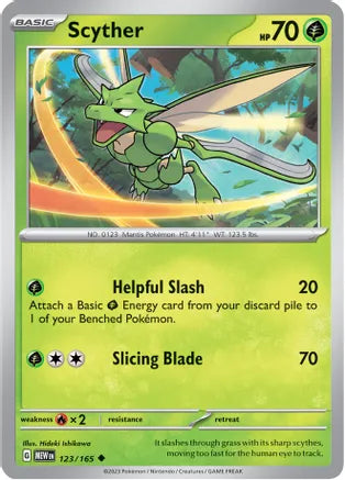 #123 Scyther 123/165 Uncommon Reverse Holo