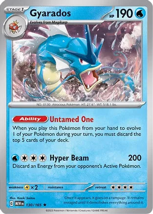 #130 Gyarados 130/165 Rare Reverse Holo