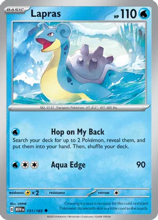 #131 Lapras 131/165 Uncommon Reverse Holo