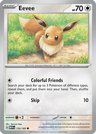 #133 Eevee 133/165 Common Reverse Holo