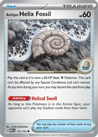 #153 Antique Helix Fossil 153/165 Common