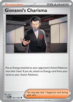 #161 Giovanni's Charisma 161/165 Uncommon