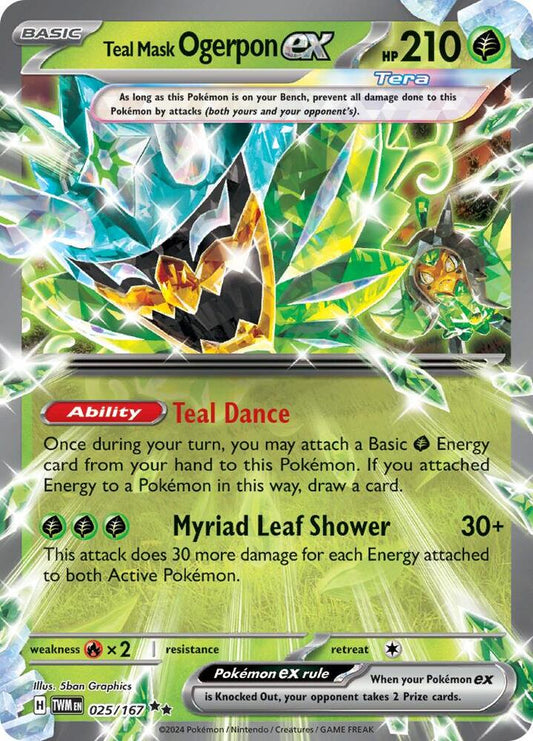 #025 Teal Mask Ogerpon EX 025/167 Double Rare