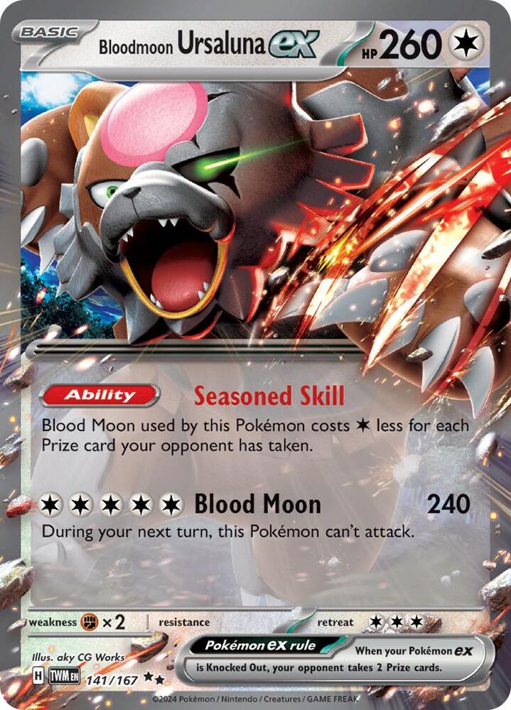 #141 Bloodmoon Ursaluna EX 141/167 Double Rare