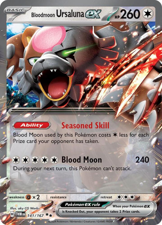#141 Bloodmoon Ursaluna EX 141/167 Double Rare