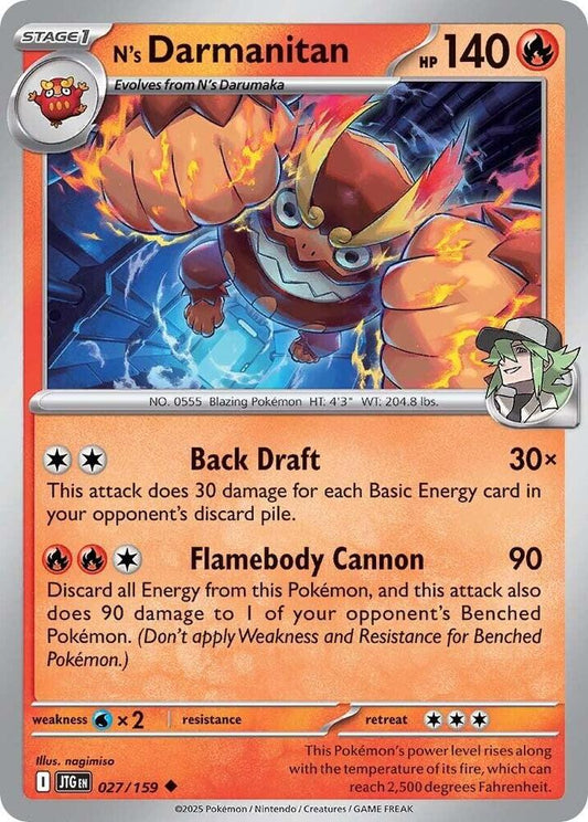 #027 N's Darmanitan 027/159 Uncommon
