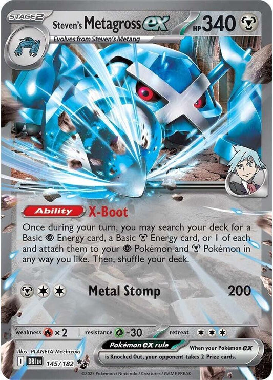 #145 Steven's Metagross EX 145/182 Double Rare