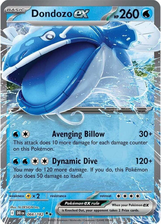 #066 Dondozo EX 066/182 Double Rare