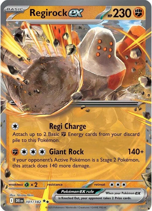 #101 Regirock EX 101/182 Double Rare