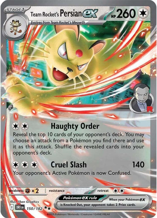 #150 Team Rocket's Persian EX 150/182 Double Rare