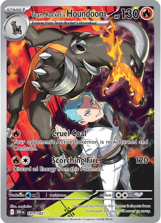 #191 Team Rocket's Houndoom 191/182 Illustration Rare