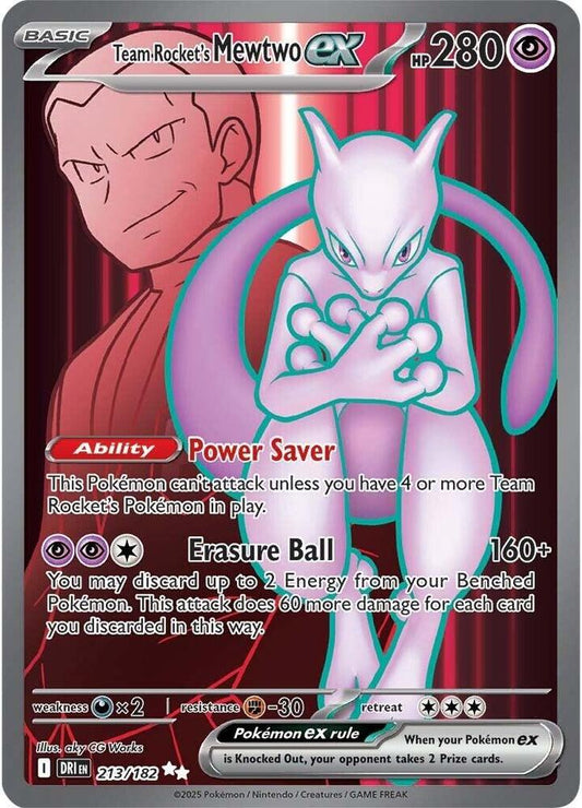 #213 Team Rocket's Mewtwo EX 213/182 Ultra Rare